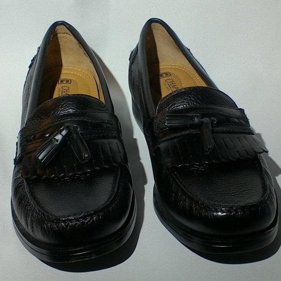 Chaps Carson black loafer with tassels. Size 11.5M - Picture 1 of 5
